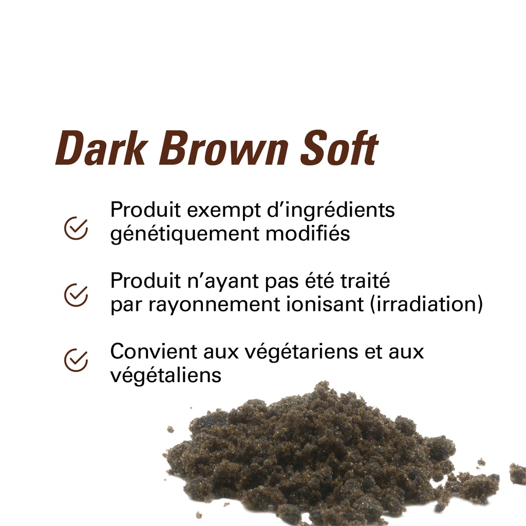 les avantages du sucre de canne dark brown soft 500g