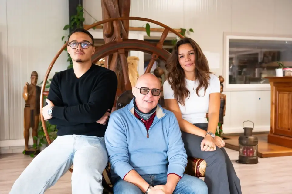 famille laurent, nathan, olivier, naya