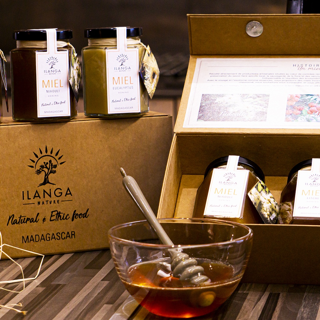 La Collection de 5 Miels 250g - en situation