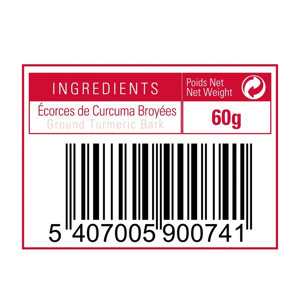 étiquette du curcuma en poudre 60g.webp