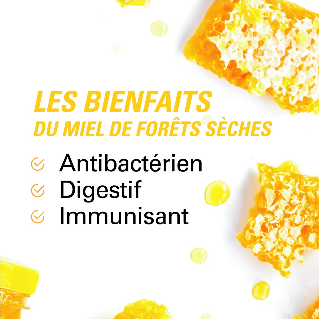 les bienfaits du miel de forêt sèches 140g