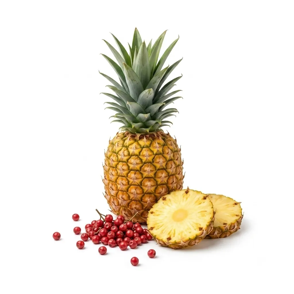 Confiture d'Ananas Baies Roses 220g - Ananas Baie Roses Fruit