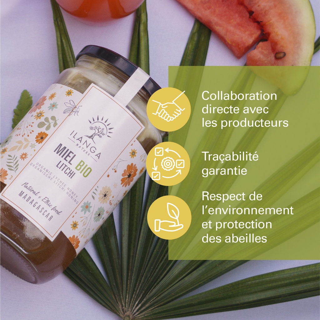 les valeurs du miel de litchi 900g BIO