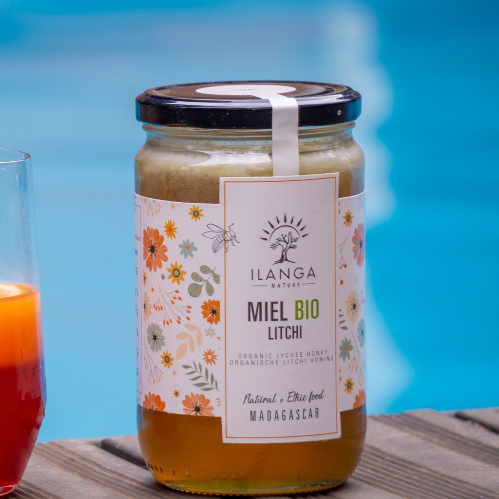 le miel de litchi 900g  BIO en situation