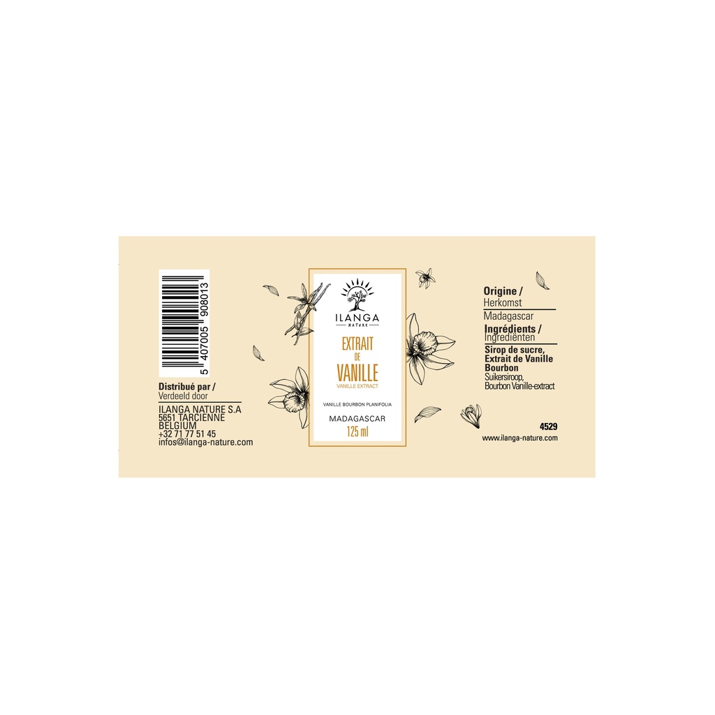Extrait de Vanille 125ml (sans grains)
