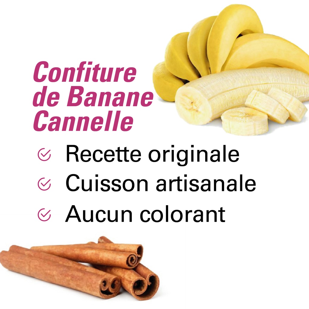Confiture de Banane Cannelle 220g