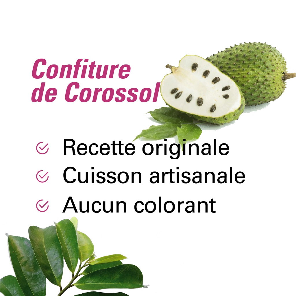 L'authenticité de la confiture de corossol au sucre de canne BIO
