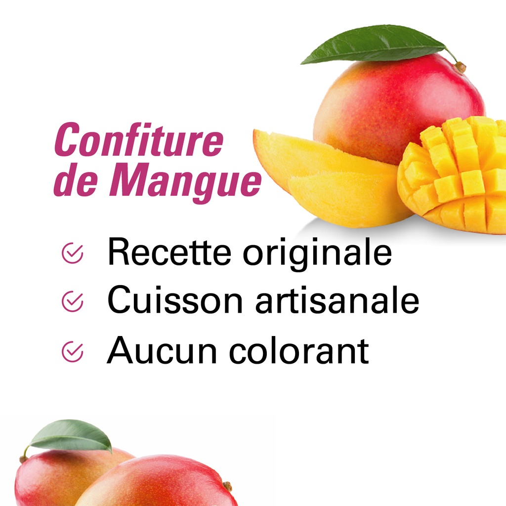 l'authenticité de la confiture de mangue 220g