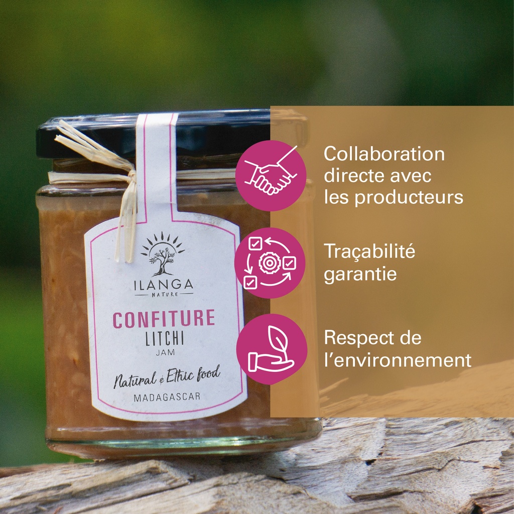 Les valeurs de la confiture de litchi 220g