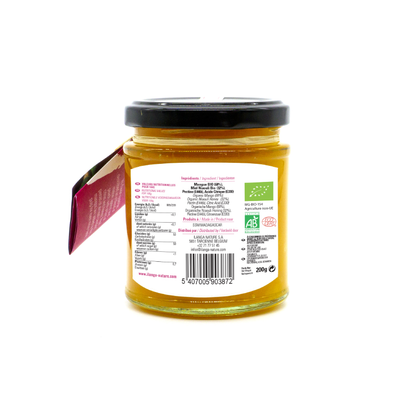 Confiture Mangue au Miel de Niaouli 200g - BIO