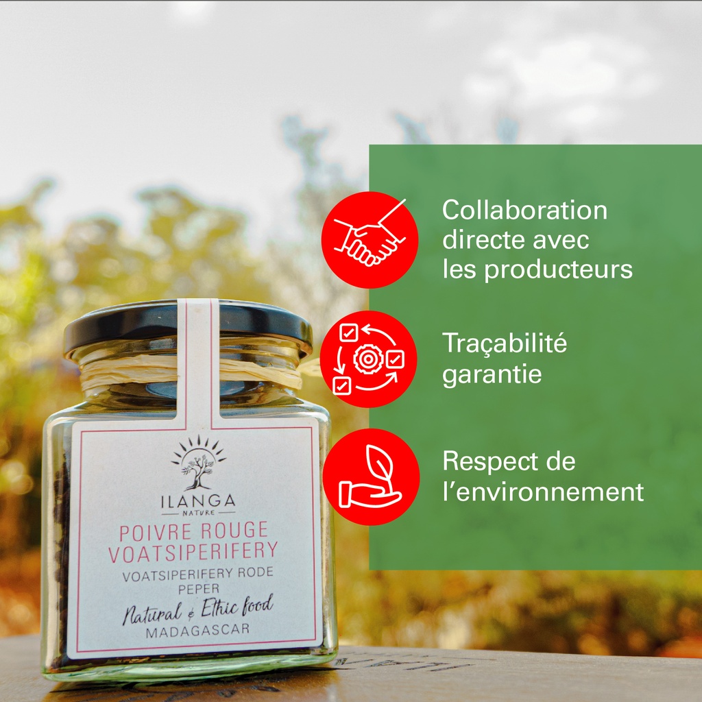 les valeurs du poivre rouge sauvage voatsiperifery 150g