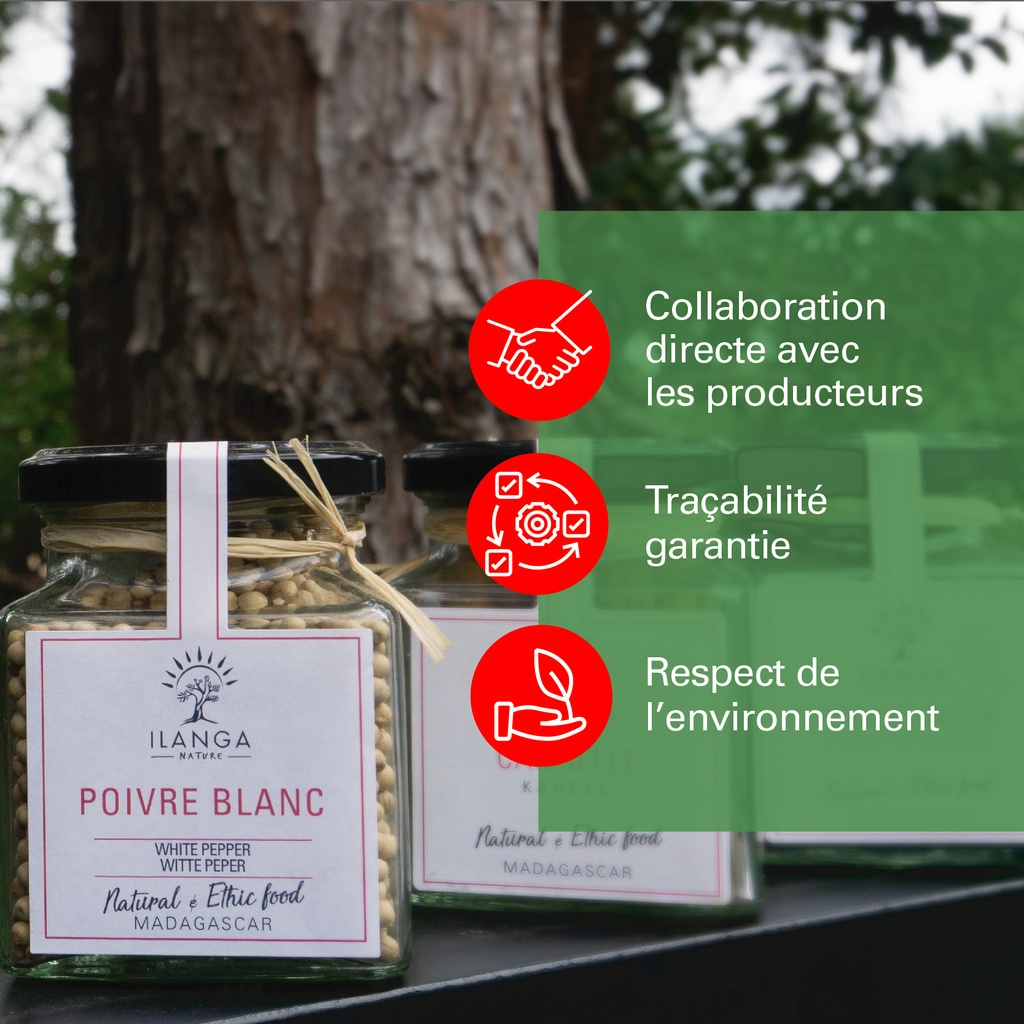 les valeurs du poivre blanc 175g