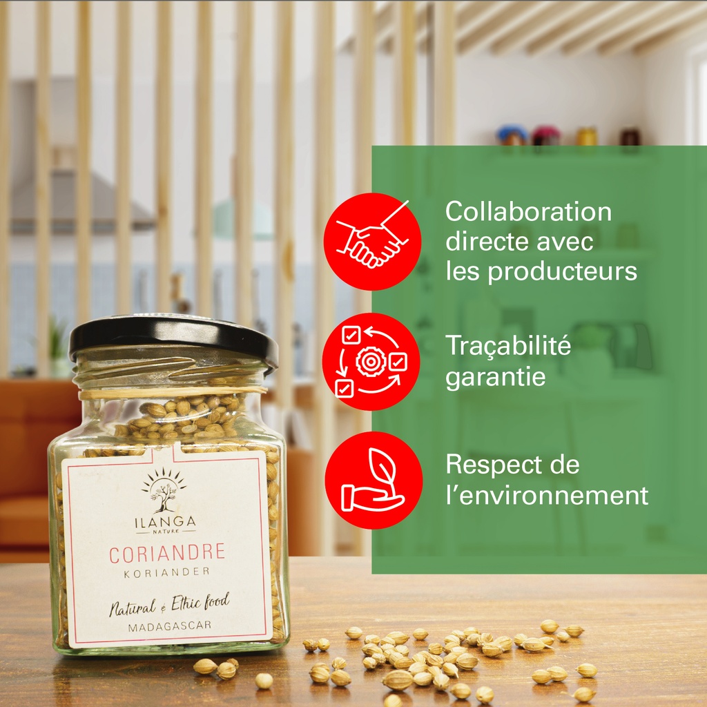 les valeurs de la coriandre en grains 90g