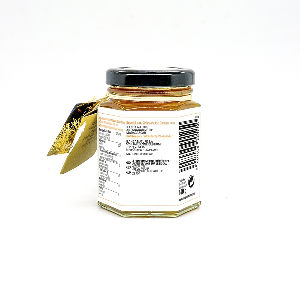 le miel d'eucalyptus 140g vue de dos