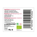 étiquette du curcuma en poudre 60g BIO