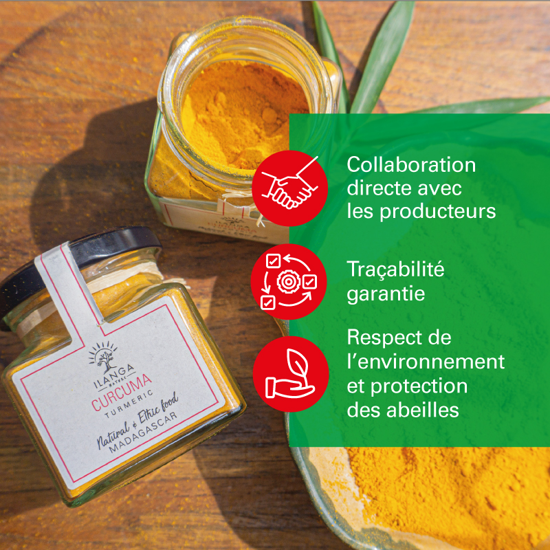 les valeurs du curcuma en poudre 60g