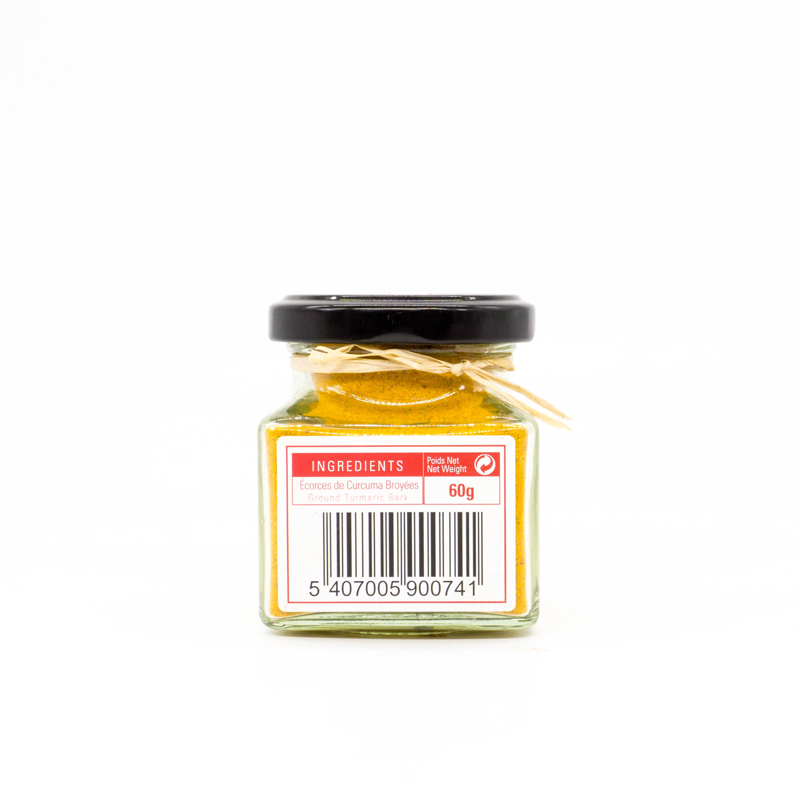 le curcuma en poudre 60g vu de dos