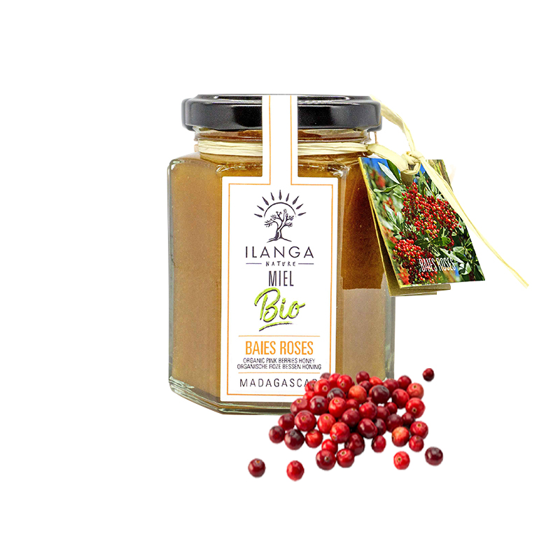 le miel de baies roses dans le Duo de Miels 250g  BIO