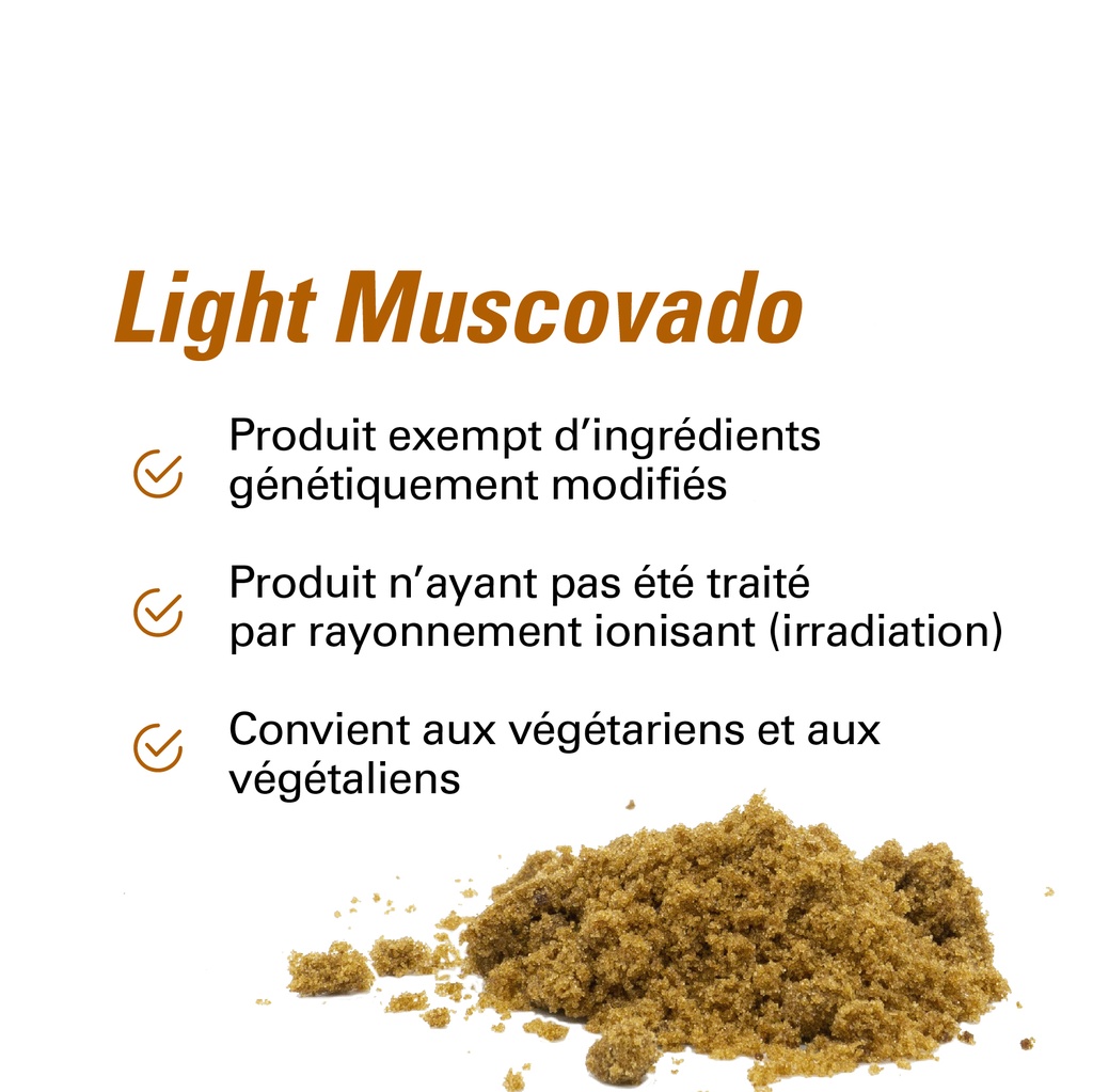 les avantages du sucre de canne light muscavado 500g