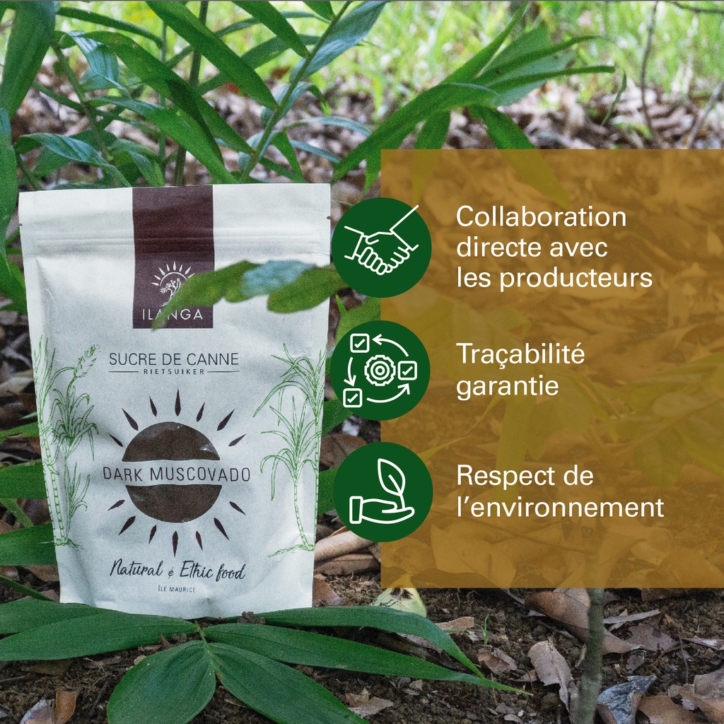 les valeurs du sucre de canne dark muscovado 500g