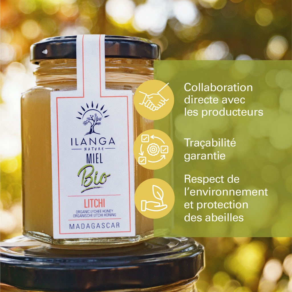 les valeurs du miel de litchi 140g BIO