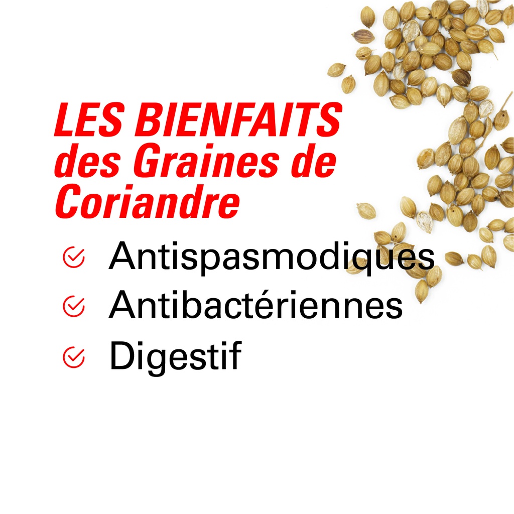 les bienfaits de la coriandre en grains 90g