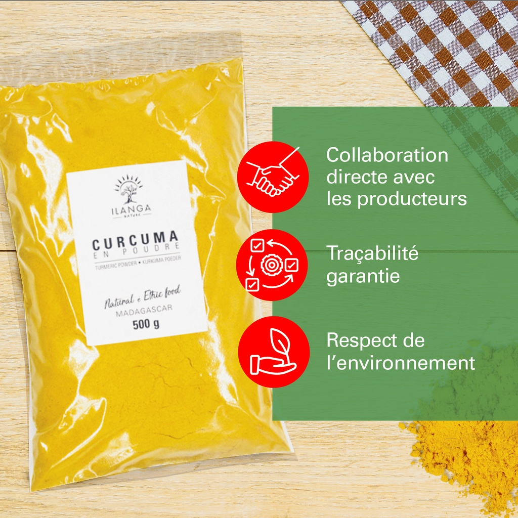 les valeurs du curcuma en poudre 500g