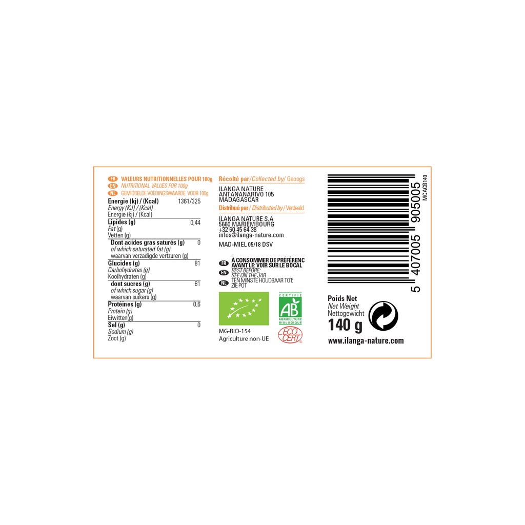 Miel de Cactus 140g - BIO