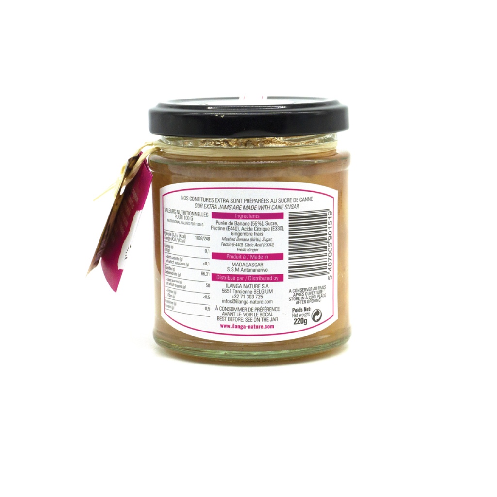 Confiture Banane Gingembre 220g