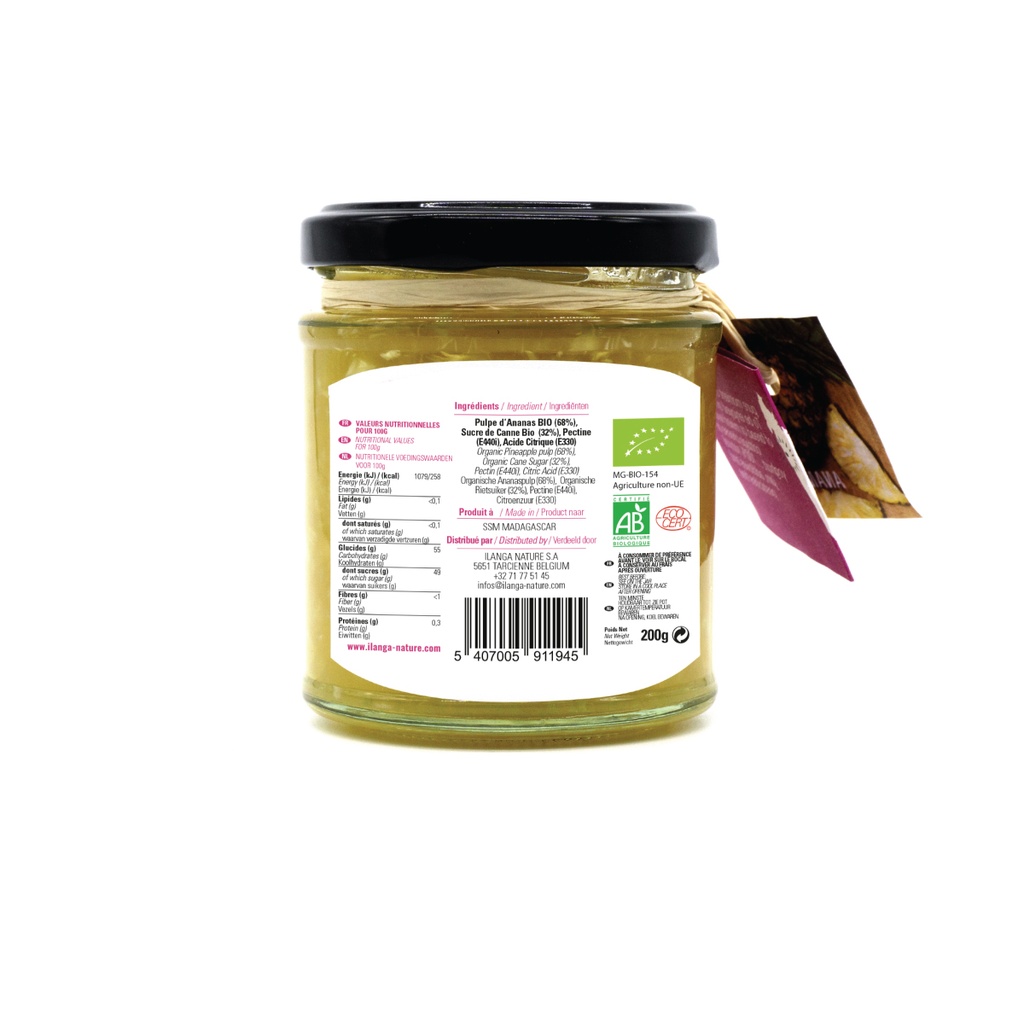 Confiture Ananas au Miel de Litchi  200g - BIO