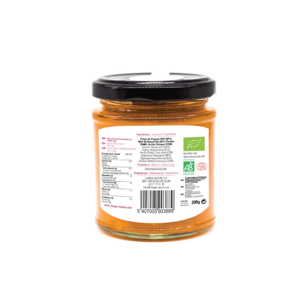Confiture Papaye au Miel de Niaouli 200g - BIO