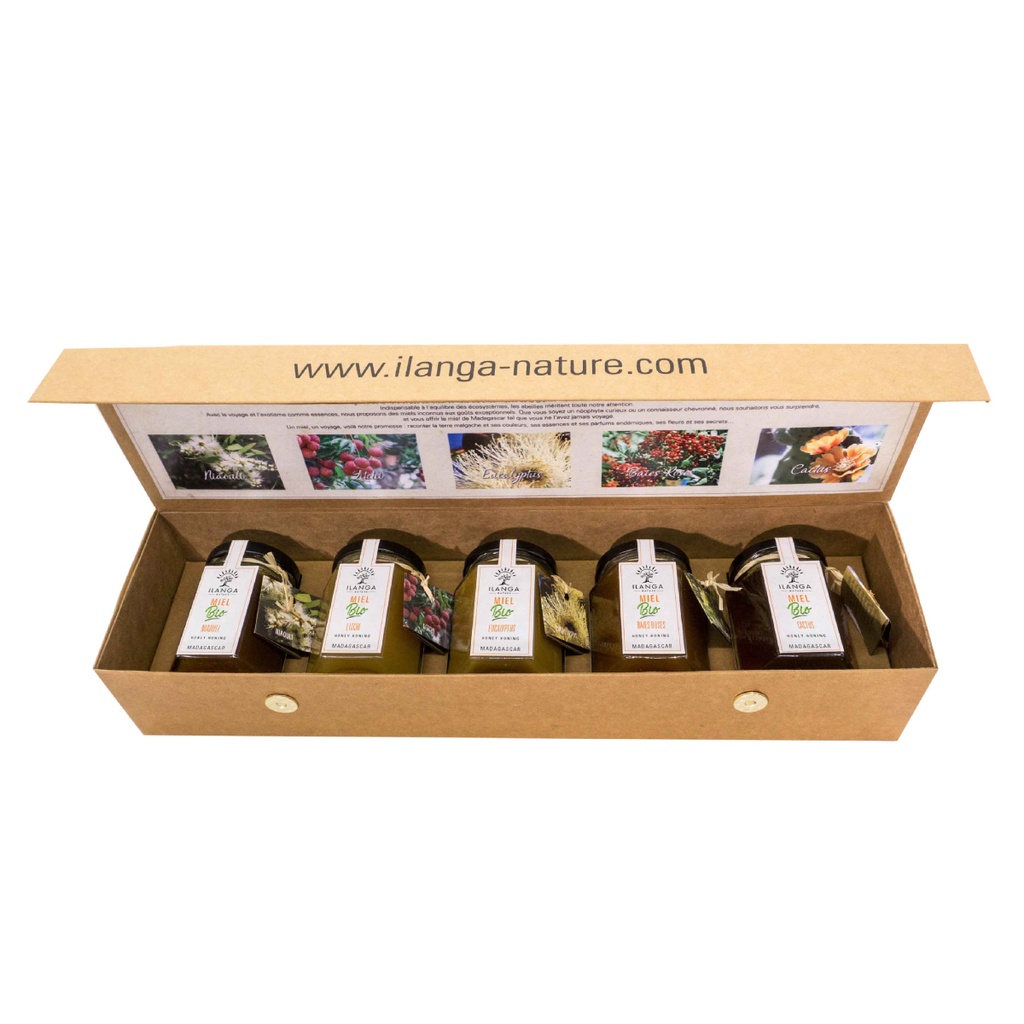 Coffret Vintage 5 Miels 250g BIO