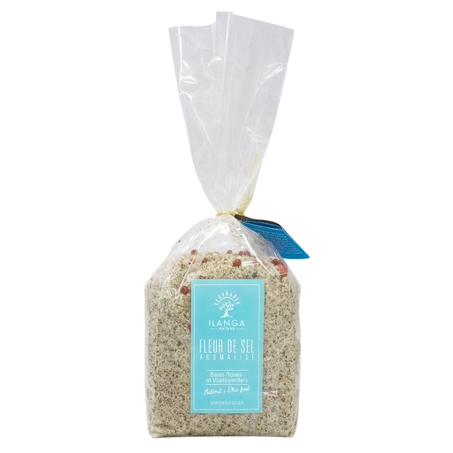 [5900215] Fleur de Sel à la Baie Rose et au Poivre Sauvage Voatsiperifery 500g